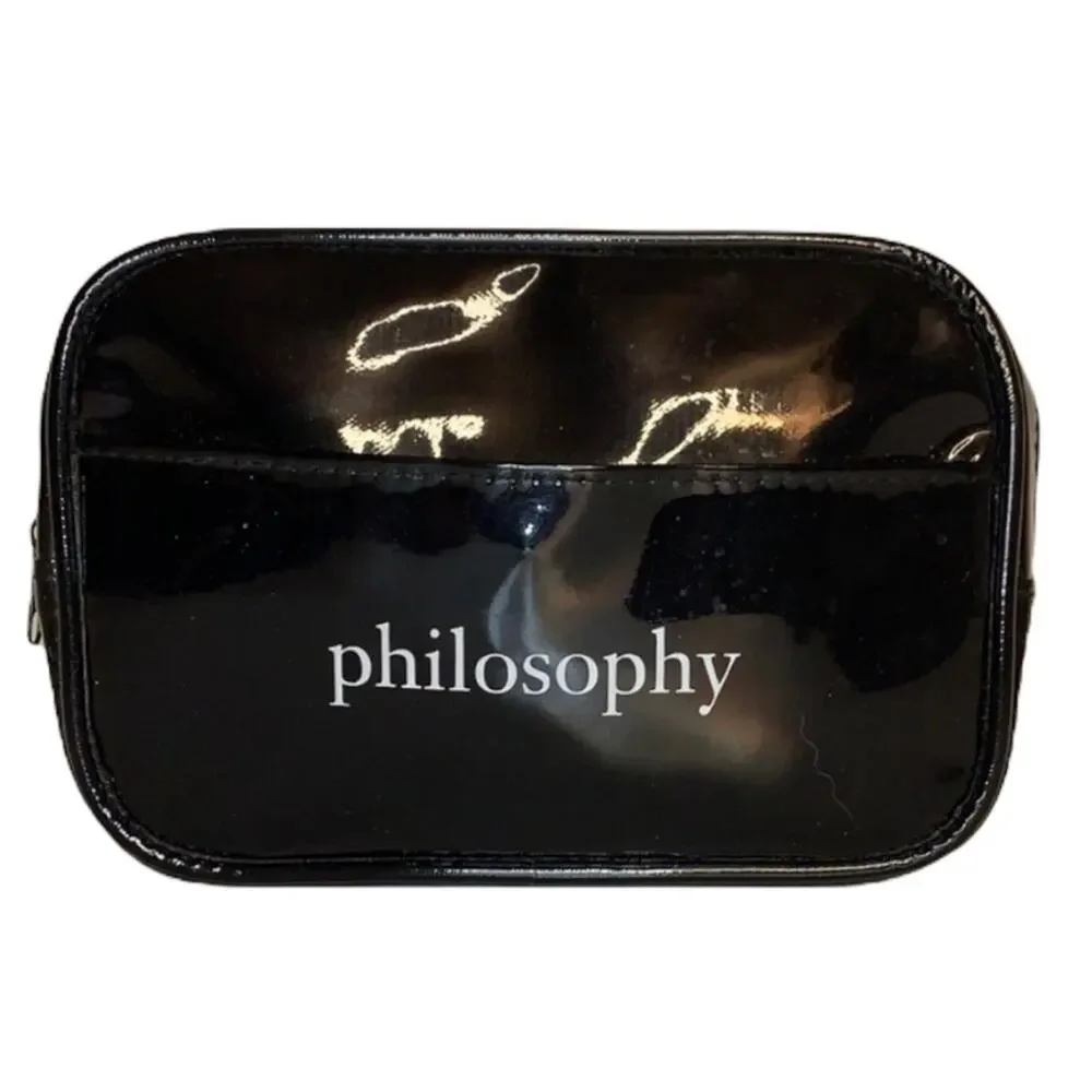 Philosophy Bag Makeup Cosmetic Bag Black and White